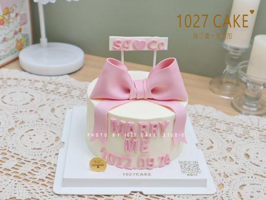1027CAKE | 少女心 翻糖蝴蝶结 粉色系  求婚 商品图2