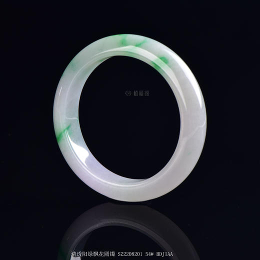 【满月】清透阳绿飘花圆镯-SZ2208201 商品图5