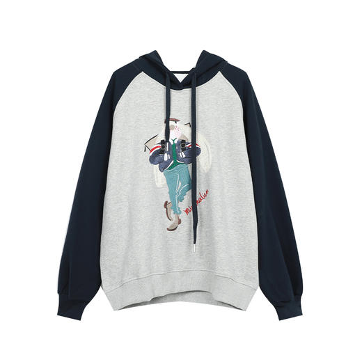 裁缝学苑AQ126拼接插肩袖连帽卫衣纸样 女装衣服样板服装打板裁剪 商品图3