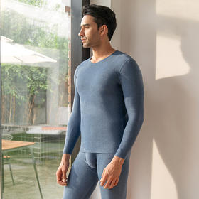 【双面绒随型裁】SCHIESSER德国舒雅双面绒男士保暖衣套装340g 65/16390W