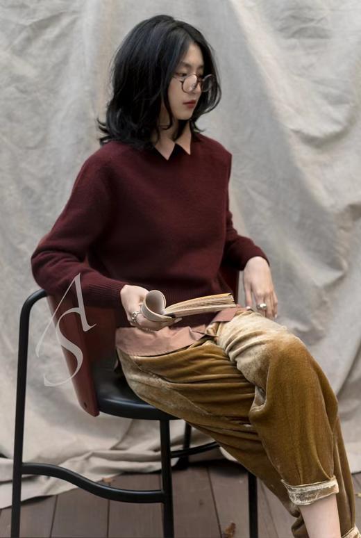 Toogood  古金色丝绒/炭灰色羊毛ACROBAT松紧腰休闲裤 商品图1