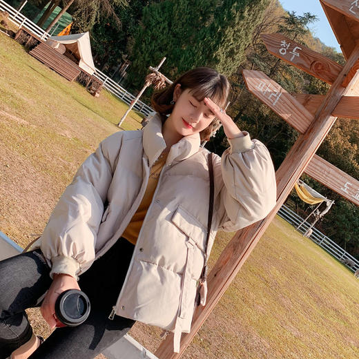 面包服短款加绒加厚棉衣棉服女2023年新款潮秋冬季外套厚棉袄mrr15 商品图2