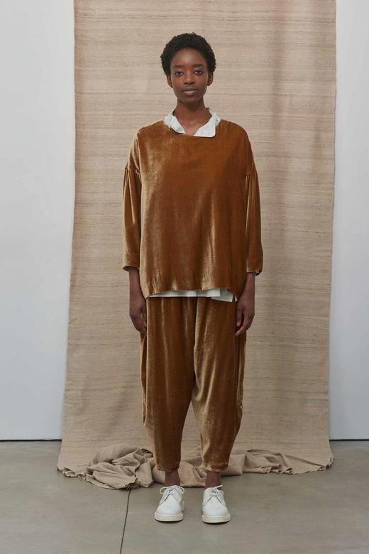 Toogood  古金色丝绒/炭灰色羊毛ACROBAT松紧腰休闲裤 商品图4