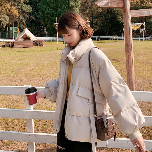 面包服短款加绒加厚棉衣棉服女2023年新款潮秋冬季外套厚棉袄mrr15 商品图1