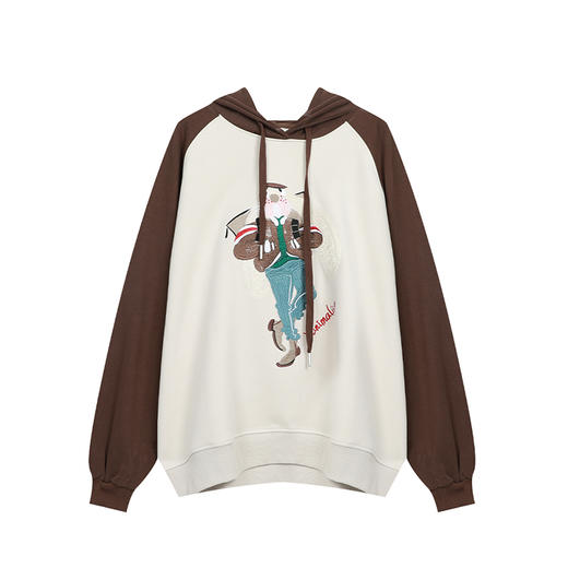 裁缝学苑AQ126拼接插肩袖连帽卫衣纸样 女装衣服样板服装打板裁剪 商品图2