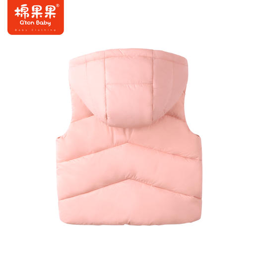 商场同款棉果果冬季女童粉嫩保暖轻便外穿可拆连帽羽绒马夹M422171922601 商品图5