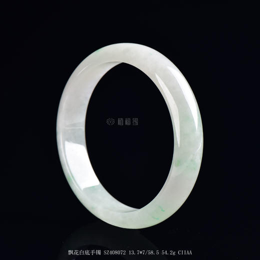 【雪花】飘花白底手镯-SZ408072 商品图1
