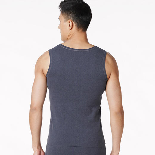 都市丽人都市锋尚舒暖负5度至5度男士保暖背心阳离子山羊绒贴片中背心保暖衣FW24B2 商品图2