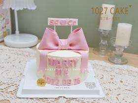 1027CAKE | 少女心 翻糖蝴蝶结 粉色系  求婚