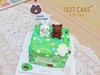 1027CAKE | ins田园风  手绘方形蛋糕 手工玩偶 小兔小熊 商品缩略图1