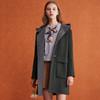 欧芮儿2017冬装新款连帽长袖毛呢外套女中长款 商品缩略图0
