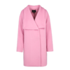 欧芮儿2017冬装新款玫红色翻领毛呢外套女中长 商品缩略图3