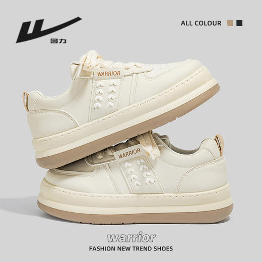 「6款颜色可选」回力小白鞋女 新款厚底麦穗女鞋ins潮圆头面包鞋 商品图1