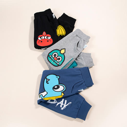 贝贝怡童装春秋休闲裤男童时尚恐龙长裤223K2434 商品图5