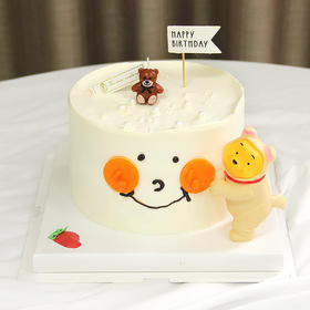 【鲜果蛋糕】熊熊派对三层鲜果夹心蛋糕（自提返红包）