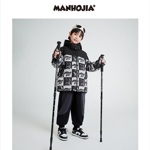 漫画家潮童装儿童羽绒服新款冬季hoho熊卡通印花儿童外套冬装 商品图1