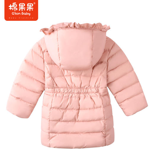 商场同款棉果果冬季女童保暖甜美可爱不臃肿连帽收腰长款羽绒服M422102922633 商品图6