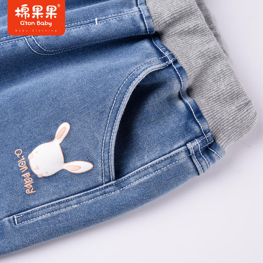 商场同款棉果果冬季女童百搭时尚不臃肿加绒牛仔长裤柔软亲肤M422200822618 商品图5