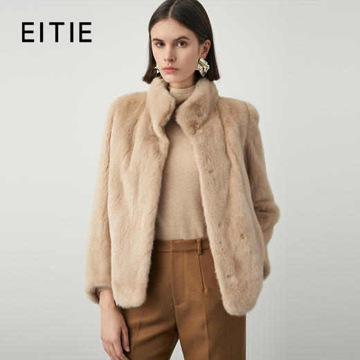 EITIE爱特爱冬季新款保暖短款皮草大衣女7293913 商品图0