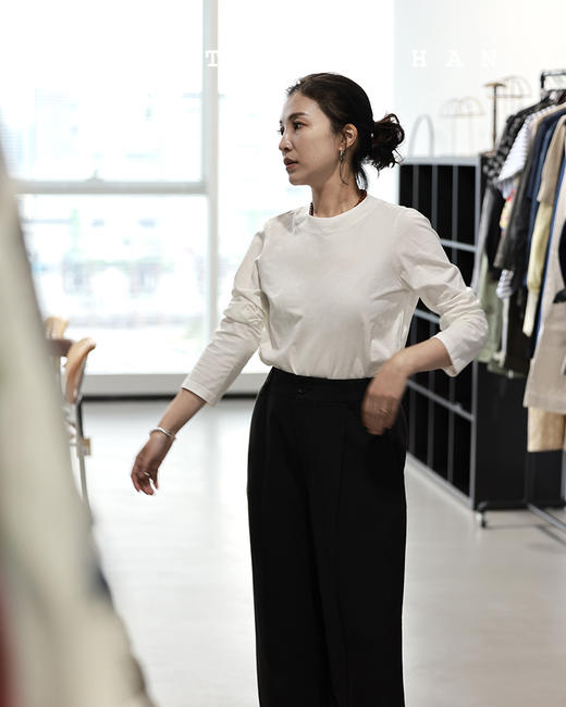 【经典款】PETIT SCHAN小闪 CLO#125 Basic Schan 基础闪 长绒棉基础款圆领长袖T恤 商品图1