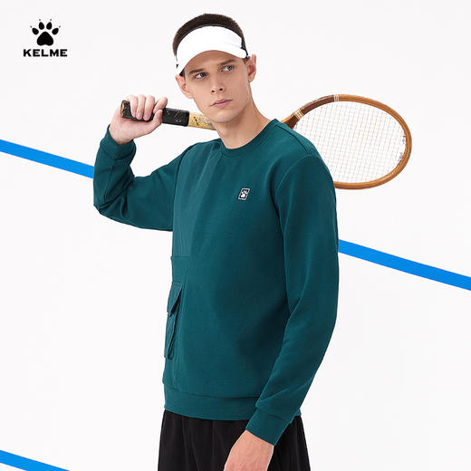 卡尔美运动卫衣新款网球系列套头长袖男工装风上衣 商品图5