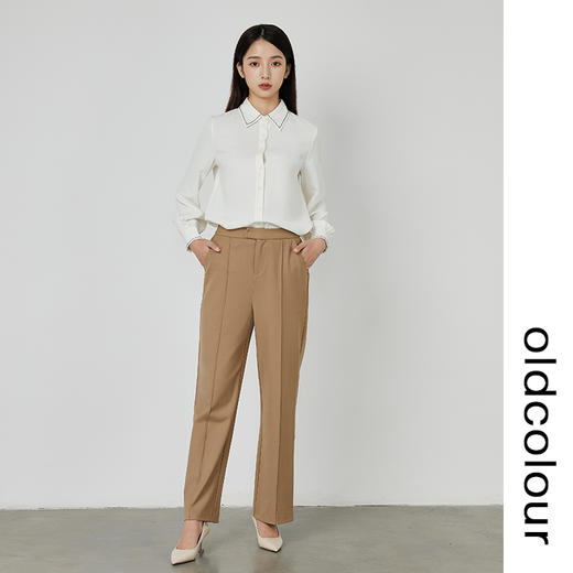 oldcolour宽松显瘦阔腿西装裤2022秋季新款垂感职业休闲长裤通勤 商品图2