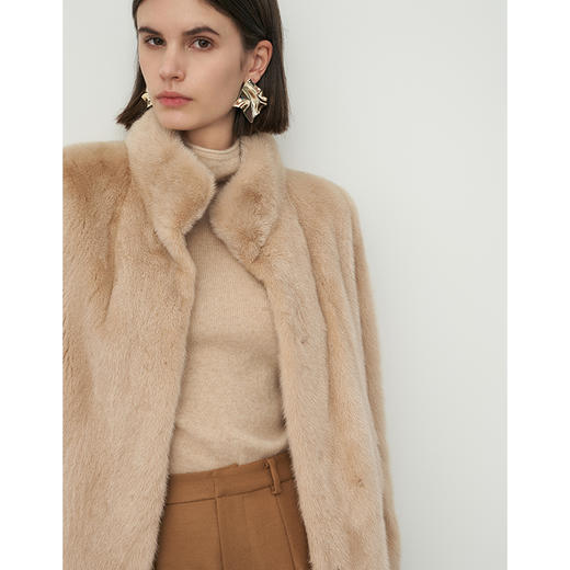 EITIE爱特爱冬季新款保暖短款皮草大衣女7293913 商品图3