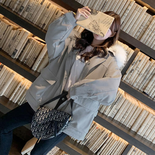 面包服短款加绒加厚棉衣棉服女2023年新款潮秋冬季外套厚棉袄mrr19 商品图2