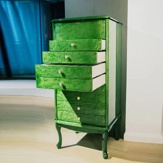 鸟眼枫木法式复古珠宝首饰柜 商品图2