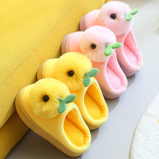 【萌趣十足❗️超可爱儿童毛绒棉拖鞋】卡通毛绒保暖鞋，1-3岁防滑厚底大中小童宝宝拖鞋，秋冬男女童棉鞋婴儿父亲节礼物新年礼盒年货礼盒 商品图1