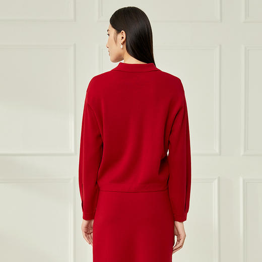 EITIE爱特爱秋冬新款时尚百搭显瘦修身保暖针织衫上衣女6701405 商品图10