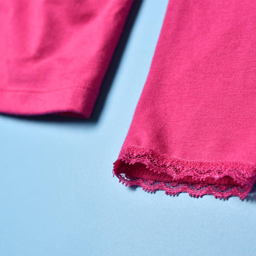 爱帝女士基础打底内衣套蕾丝方领秋衣秋裤套装 商品图13