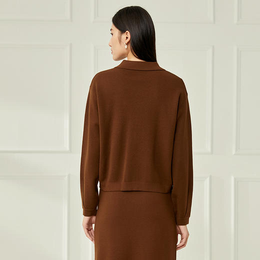 EITIE爱特爱秋冬新款时尚百搭显瘦修身保暖针织衫上衣女6701405 商品图5