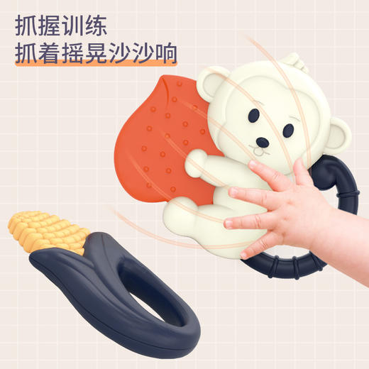 优乐恩婴儿摇铃萌萌鸡收纳盒&水煮摇铃套装 商品图4