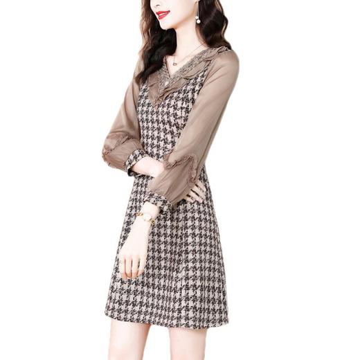 黛唯梵2022春装新款女轻奢女装氛围感名媛v领洋气内搭长袖打底裙 商品图4