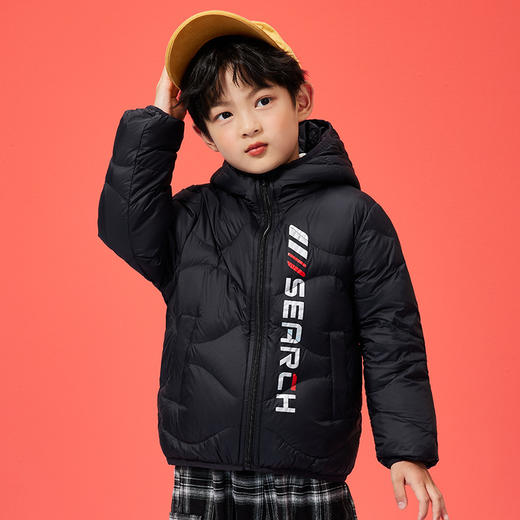 XBB-G9576儿童秋冬90绒羽绒服轻薄款男童女童字母款白鸭绒羽绒外套一件 商品图5