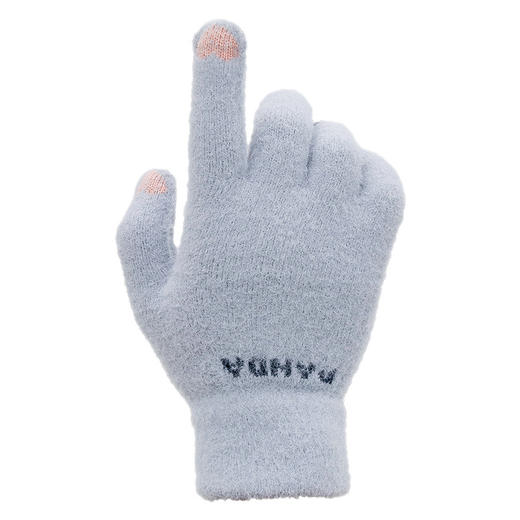 冬季可爱小熊可触屏手套女针织毛线卡通加绒加厚防寒分指保暖手套 商品图4