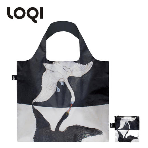 德国LOQI 博物馆系列 希尔马·阿夫克林特 天鹅 万用环保袋 HK.TS ZP.KL.MO   再生环保材料 单肩可折叠 旅行大容量 防泼水 超轻50g可承重40斤 商品图0