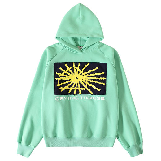 CryingCenter 泪屋系列 贴布印花稀有宝石绿520g重磅面料一件过冬 商品图4