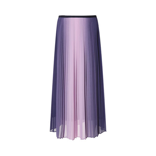 EITIE爱特爱秋季新款时尚气质通勤显瘦百搭百褶中腰半身裙6706401 商品图5