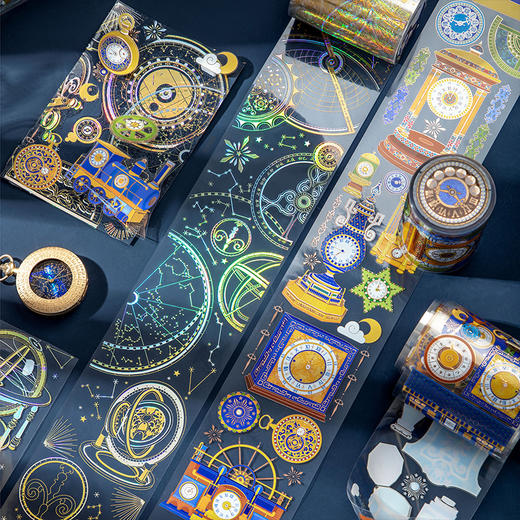 【故宫胶带】故宫星空钟表烫金PET手帐胶带 商品图2