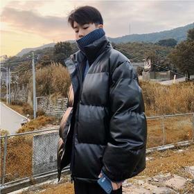冬季加厚皮棉服男生潮流棉衣外套宽松棉袄面包服jdt03