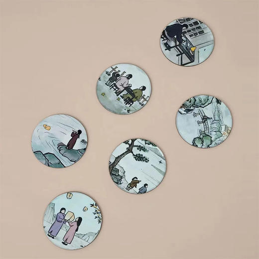 南周文创 “秋色一轮满” 杯垫一组（6个） 商品图0