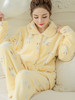 秋冬季加厚款珊瑚绒睡衣女套装家居服加绒可爱法兰绒长袖开衫大码myy13 商品缩略图2