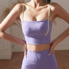 【超级团购】跃牌【禅语梵心系列】撞色细带美背运动内衣罗纹防震跑步健身文胸速干瑜伽背心 FX1906 商品缩略图1