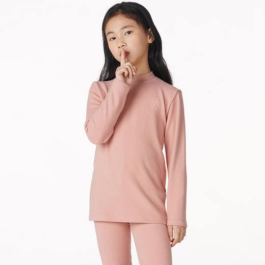 都市丽人眯雅佳舒暖负5度至5度童装特殊面料套装阳离子磨毛绒中套装保暖衣JW29A2 商品图4