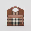 BURBERRY 巴宝莉 女士迷你针织格纹和皮革口袋包 格子 8049138 A9011 商品缩略图0