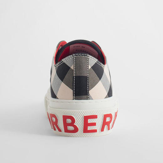 BURBERRY 巴宝莉 女士棉质格纹字母徽标休闲运动鞋 格子 8052565 A8795 商品图2