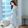 黛唯梵碎花雪纺连衣裙子女装秋季2022年新款长袖遮肉小个子气质优雅时尚 商品缩略图1
