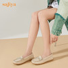Safiya/索菲娅 商场同款2022秋季新款豆豆鞋舒适软底一脚蹬蝴蝶结百搭浅口单鞋 SF23111087 商品缩略图4